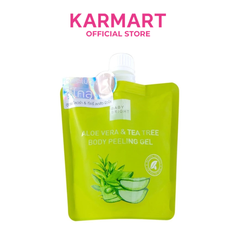 Baby Bright  Aloe Vera & Tea Tree Body Peeling Gel 200ml อโลเวร่าแอนด์ทีทรีบอดี้พีลลิ่งเจล เบบี้ไบร์ท