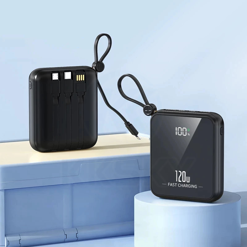 KKSKY powerbank fast charge 22.5W 20000mAh พาวเวอร์แบงค์ มีสายชาร์จในตัว แบตสำรองพกพา ประกัน1ปี