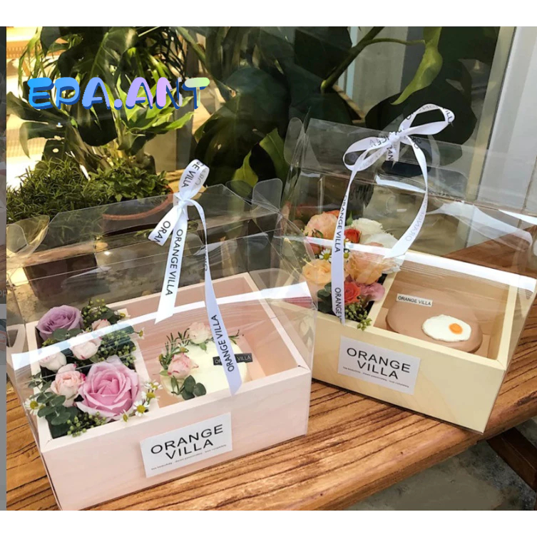 กล่องจัดเบรค ใส่ดอกไม้ ตุ๊กตา ขนม สำหรับร้านกาแฟ/คาเฟ่