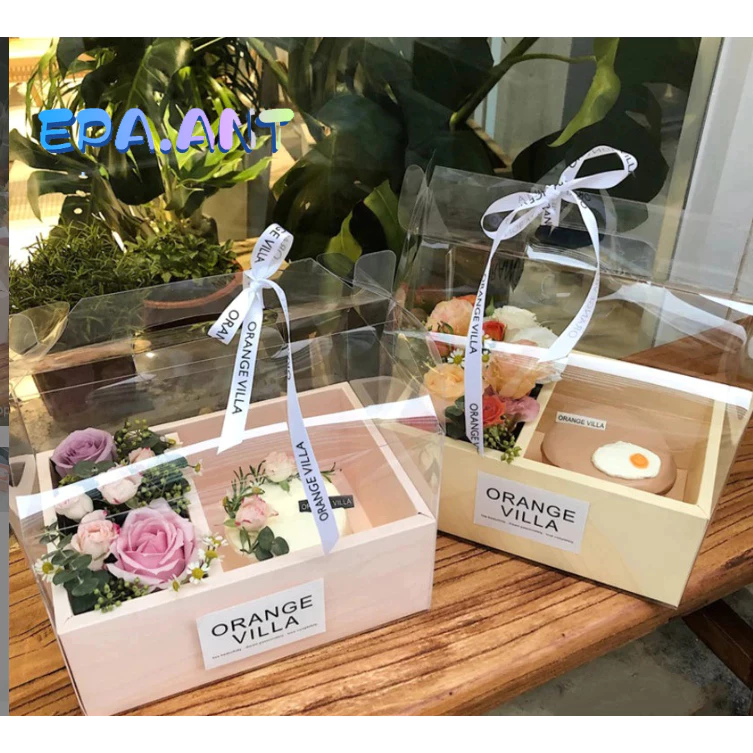 กล่องจัดเบรค ใส่ดอกไม้ ตุ๊กตา ขนม สำหรับร้านกาแฟ/คาเฟ่