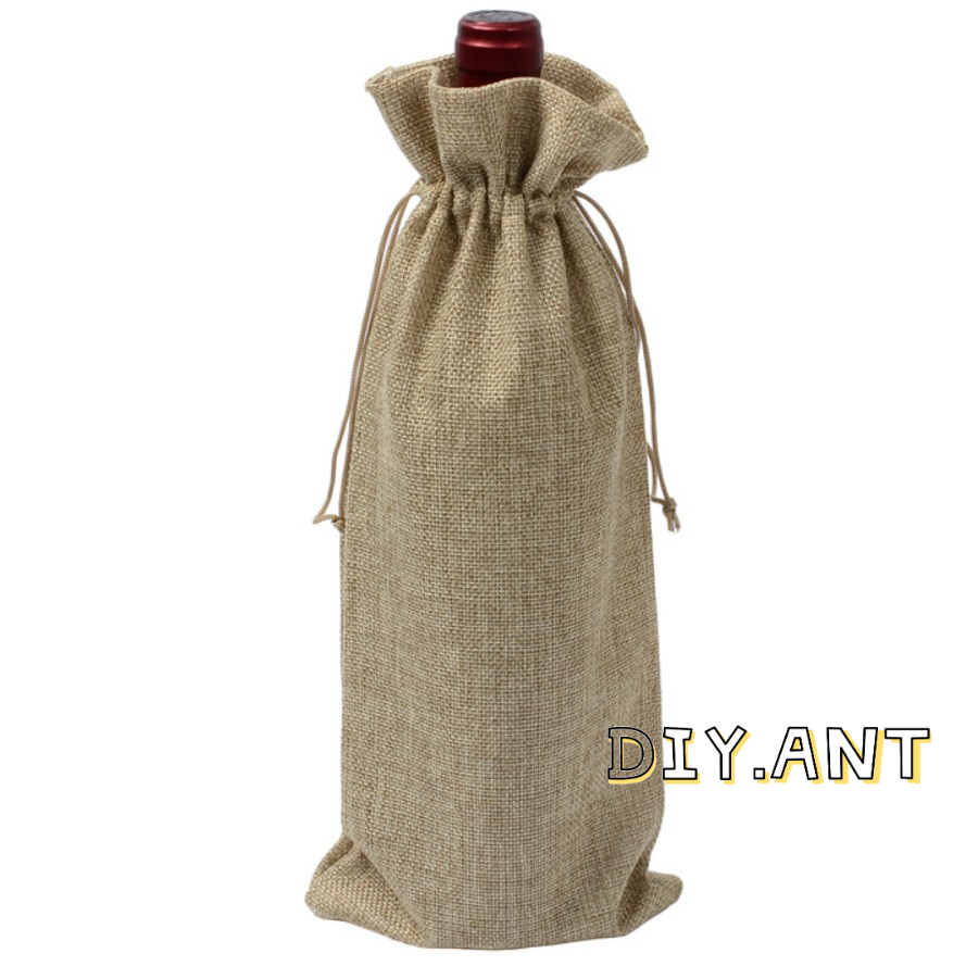 💐DIY💐ถุงผ้า หูรูด ทรงขวด ใส่ขวด ผ้าลินิน - รูปที่ 2