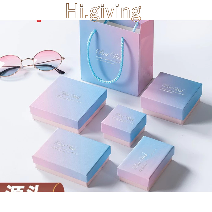 👑hi👑 กล่องใส่เครื่องประดับ กล่องของขวัญ กล่องใส่สร้อย ใส่แหวน ของเก็บรักษาเครื่องประดับ พร้อมส่ง