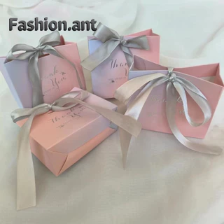 ✅สินค้าพร้อมส่ง✅กล่องของชำร่วย งานแต่ง กล่องของขวัญ ผูกโบว์ ใส่ขนม ใส่เครื่องประดับ