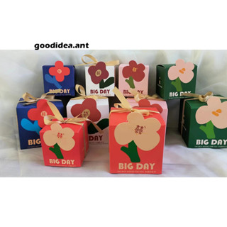 GIDA✏️ พร้อมส่ง กล่องของขวัญ กล่องขนมดอกไม้ กล่องสี่เหลี่ยม …