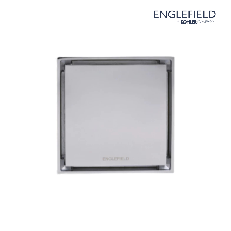 ENGLEFIELD Brass floor drain for tile - square 4" ตะแกรงกันกลิ่นทองเหลืองแบบเหลี่ยม K-32267X-CP