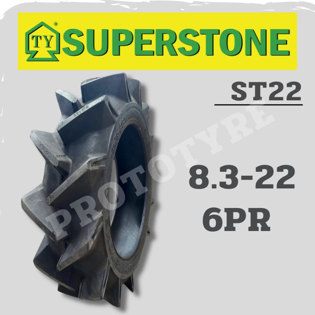 ยางรถไถ 8.3-22 6PR ยี่ห้อ Superstone รุ่น ST22