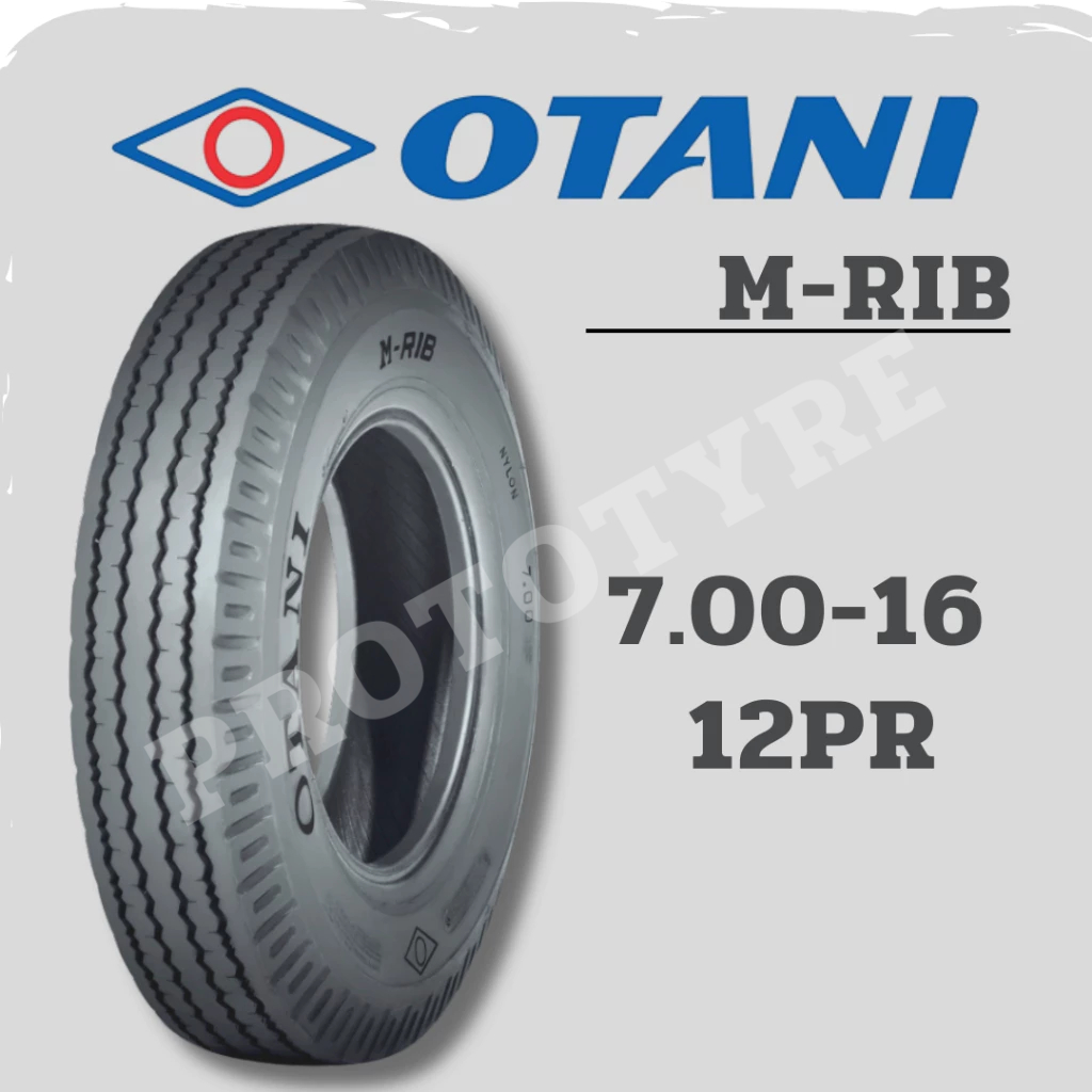 ยางรถบรรทุกผ้าใบ 7.00-16 12PR ยี่ห้อ OTANI รุ่น M-RIB