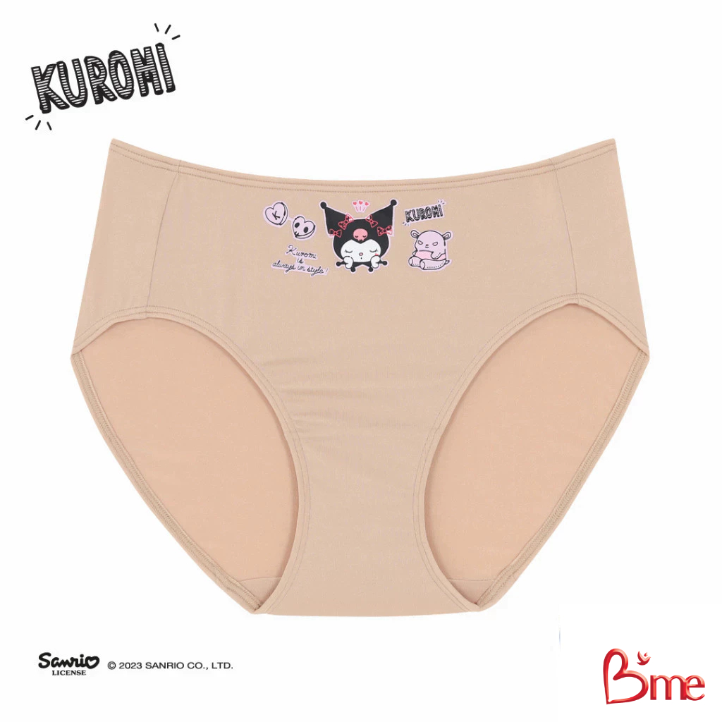 B'me กางเกงใน Kuromi 3 รุ่น ME7097 สีนู้ด สีน้ำเงิน สีชมพู สีเทาอ่อน