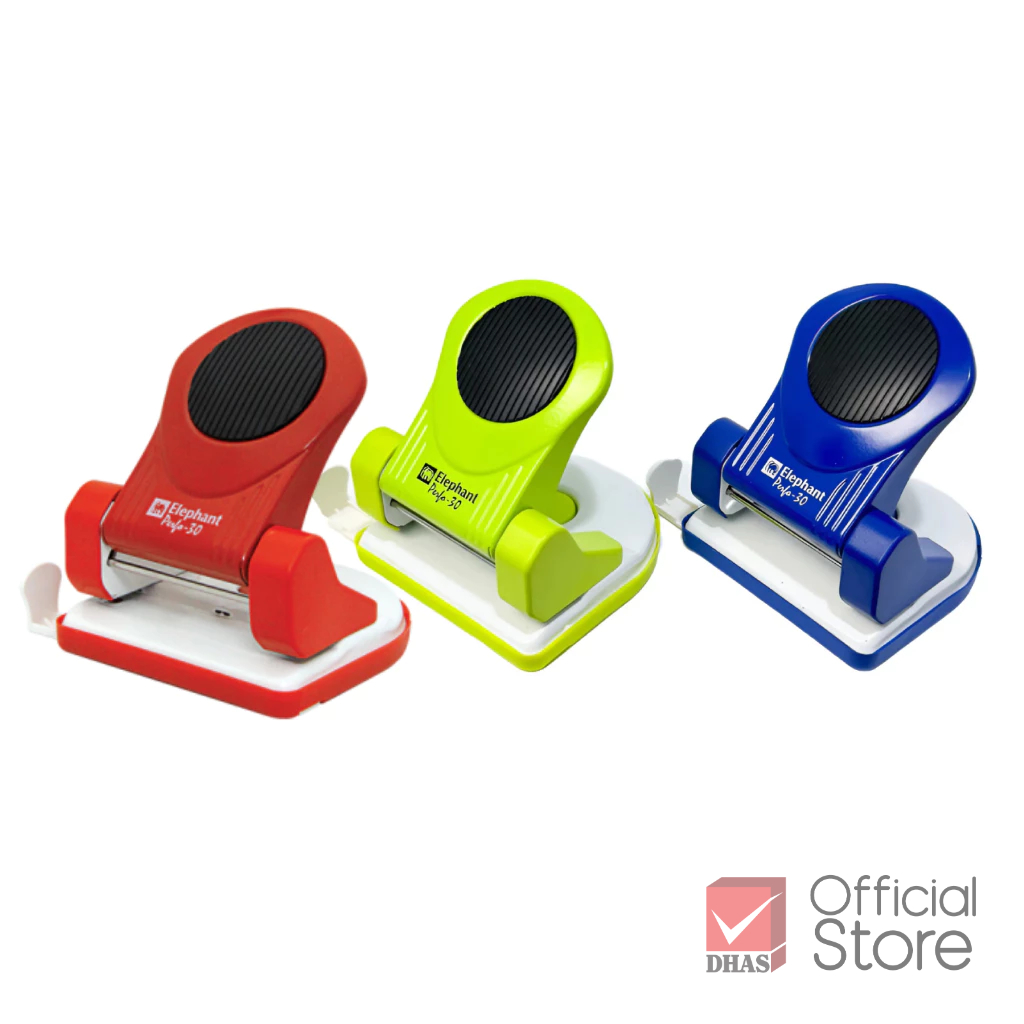 Elephant เครื่องเจาะกระดาษ No.PERFO-30 คละสี จำนวน 1 เครื่อง