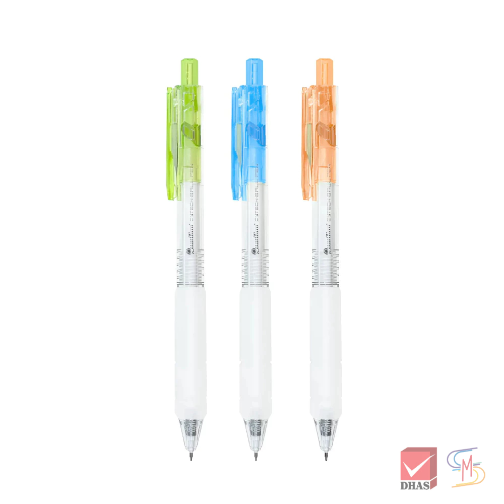 Quantum ควอนตั้ม ปากกา ปากกาลูกลื่น เจลลูลอยด์ ไซเทค 0.5 นํ้าเงิน คละสี จำนวน 1 ด้าม