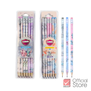 Master Art ดินสอ ดินสอดำ 2B และ HB ลาย Stitch ลิขสิทธิ์แท้ จำนวน 12 แท่ง