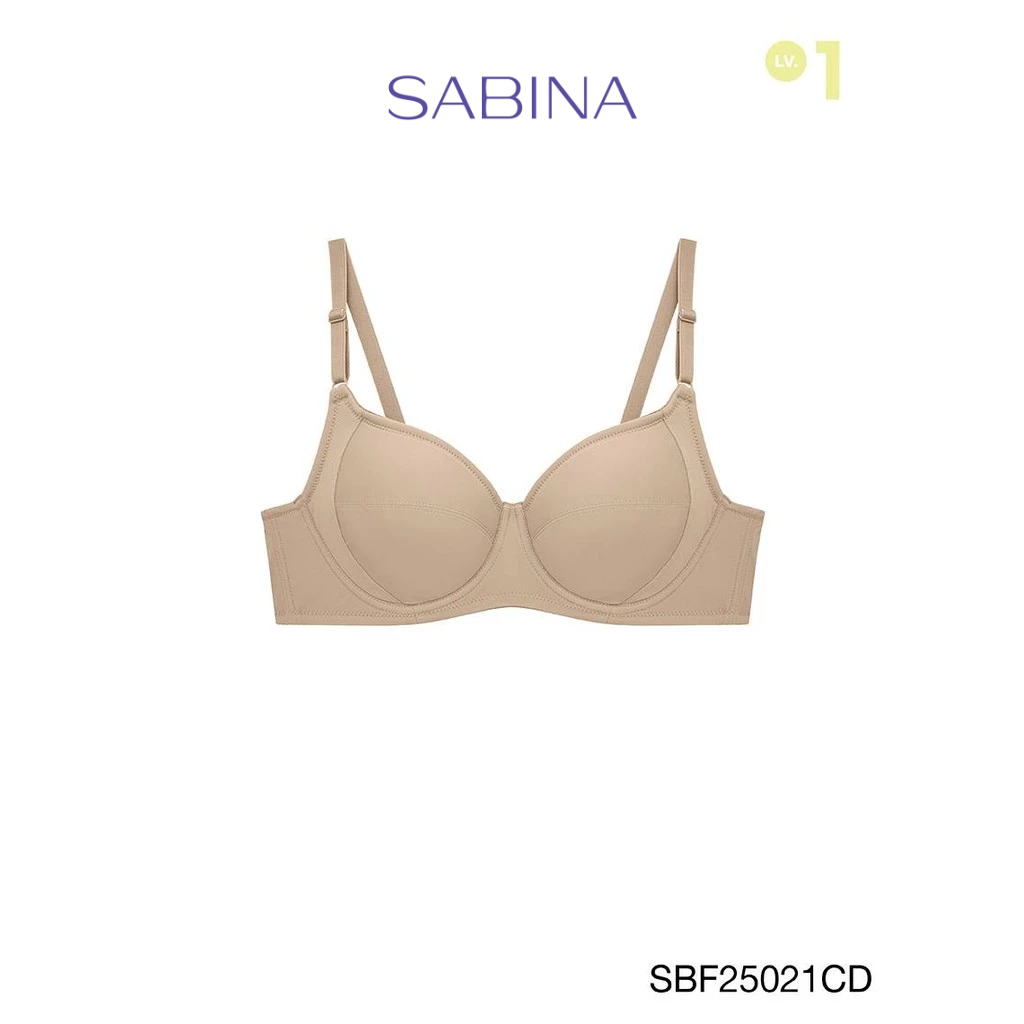 Sabina Forever Young Level 1 เสื้อชั้นใน มีโครง รหัส SBF25021CD - สีเนื้อเข้ม