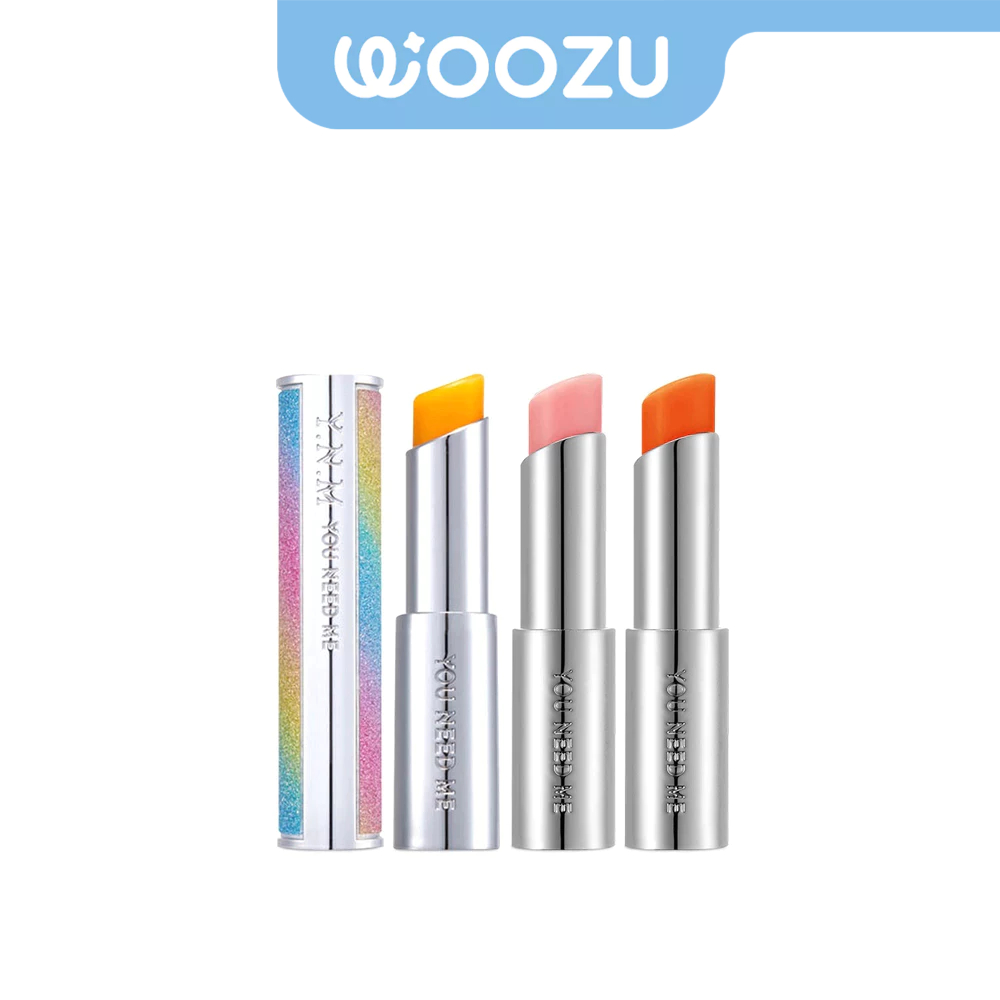 YNM Honey Lip Balm #Rainbow/Light Pink/Orange Red/Natural/YNM Candy Pop Glow Melting Balm #Coral Mom