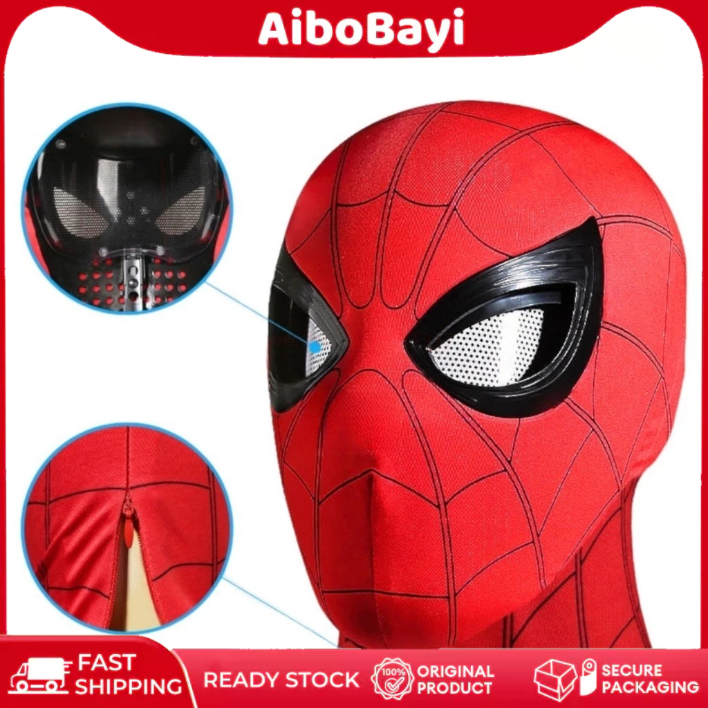 【COD】หน้ากากปิดหัว รูปสไปเดอร์แมน ขยับได้ พร้อมรีโมตคอนโทรลไฟฟ้า บลูทูธ เหมาะกับของขวัญ สําหรับผู้ใหญ่