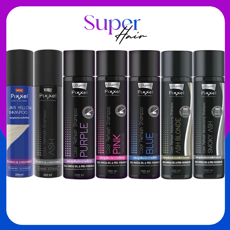 แชมพู โลแลน พิกเซล แอนตี้ เยลโล่ / เพิ่มประกายสี Lolane Pixxel Color Refresh / Anti Yellow Shampoo 100/250 ml.