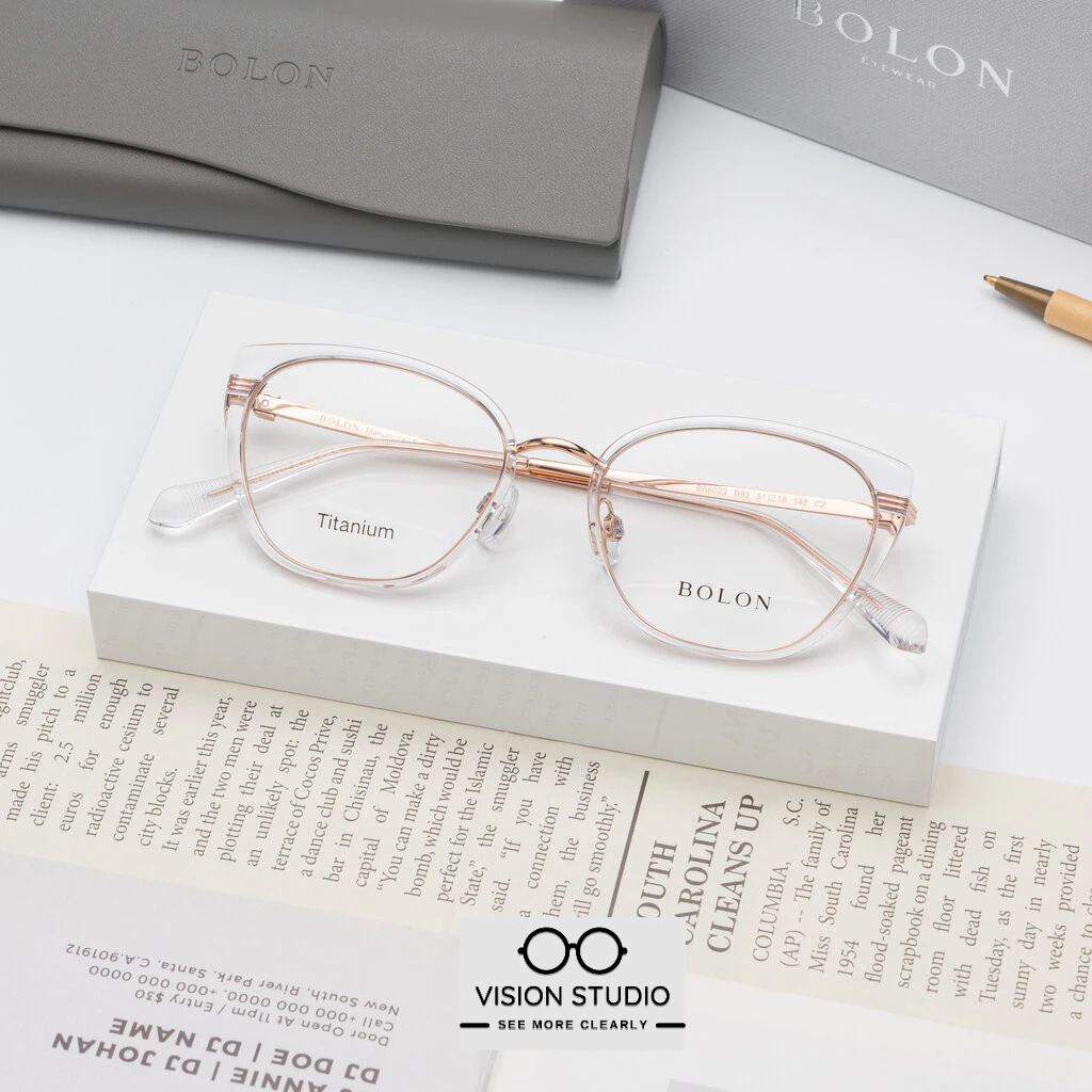 แว่นสายตา BOLON รุ่น Madrid BA6023 B93 Transparent / Rose Gold