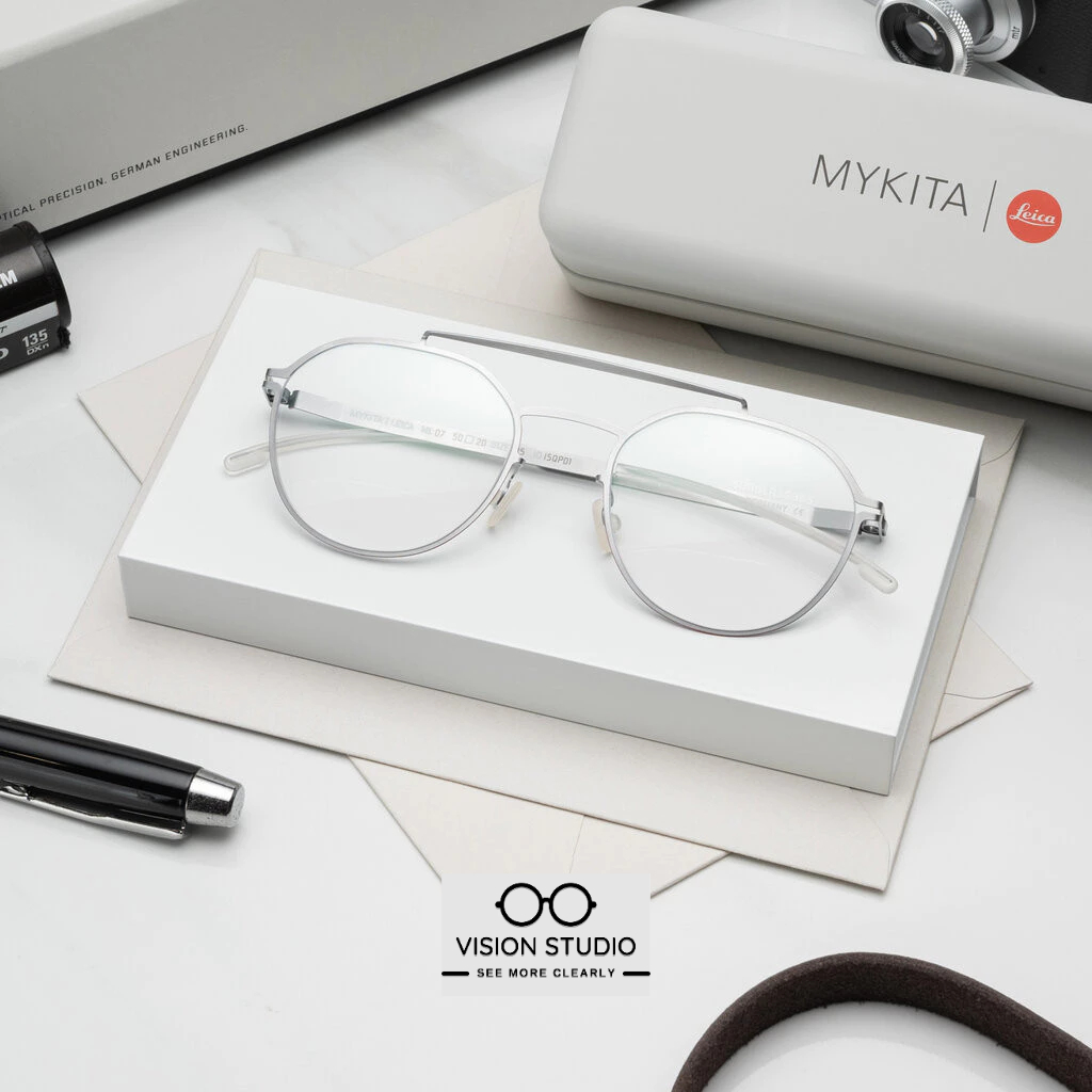 แว่นสายตา MYKITA LEICA ML07 C544 Silver Leica Red