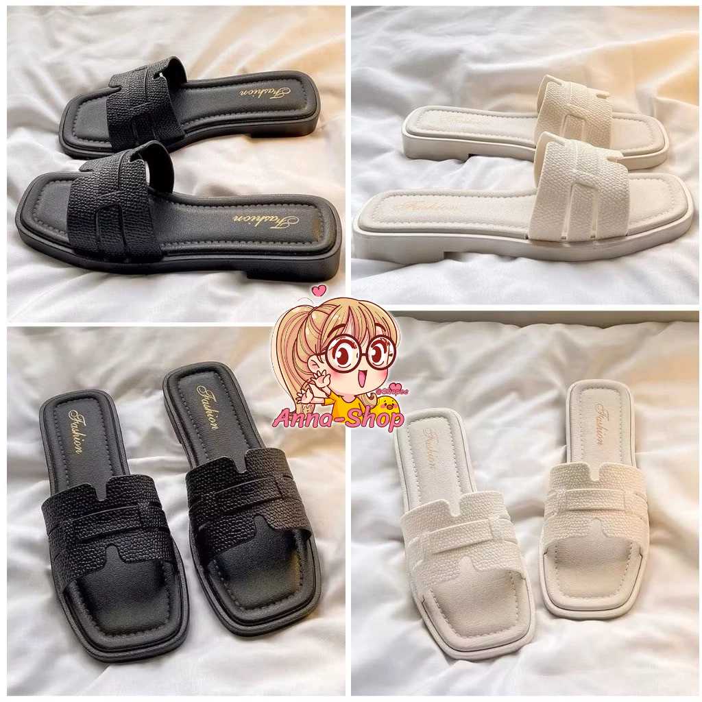 Anna shop  รองเท้าแตะผู้หญิงยางนิ่ม แฟชั่นรุ่นล่าสุด ยอดนิยม รองเท้าแตะแฟชั่น ราคาถูกT328