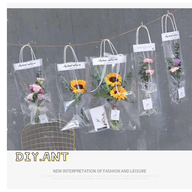 💐DIY💐ถุงใส ถุงพลาสติก ใส่ดอกไม้ ของขวัญ วันเกิด วันวาเลนไทน์ งานรับปริญญา