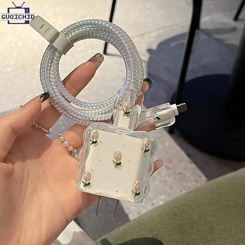 (1ชุด5ชิ้น) เคสถนอมสายชาร์จองกันสายชาร์จแบบ Drop Glue Data Cable ฝาครอบป้องกันสายชาร์จ เหมาะสำหรับ IP(18W/20W)Protector ราคา ถูกที่สุด ดีลบีเคเค แกลเลอรีภาพที่ 8