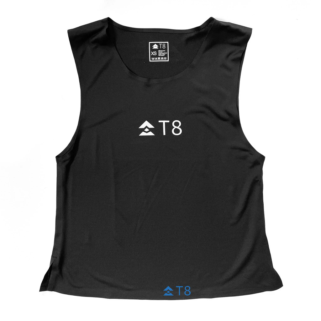 T8 Run Women's Trail Tank เสื้อวิ่งแขนกุด ผู้หญิง ใส่วิ่ง กีฬากลางแจ้ง สีดำ ผ้าแห้งไว สีใหม่ เบา 90g