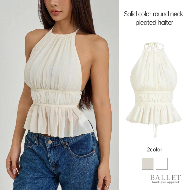 เสื้อคล้องคอ ผูกหลัง เปิดหลังเปิดไหล่ 🇹🇭 พร้อมส่งจากไทย BB