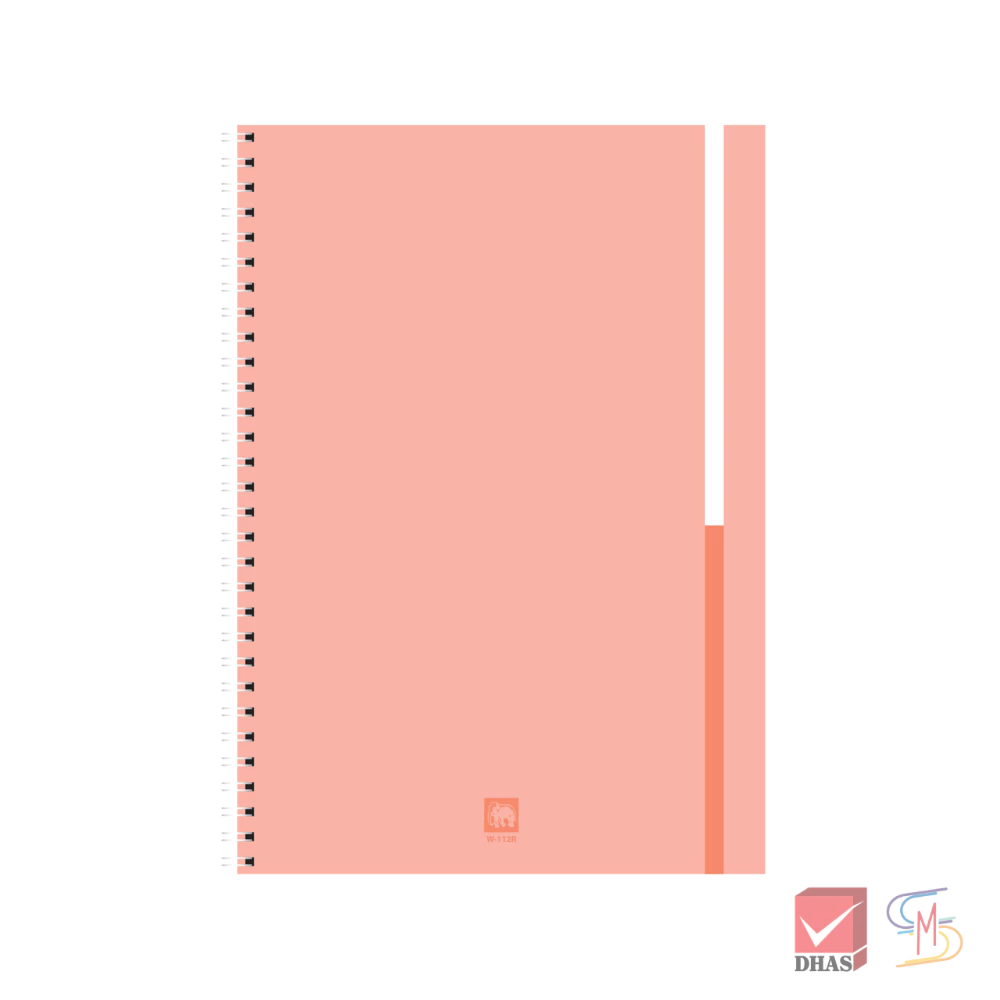 Elephant ตราช้าง สมุดริมลวด A5 60G 40S W-112R  (คละสี) จำนวน 1 เล่ม - รูปที่ 3