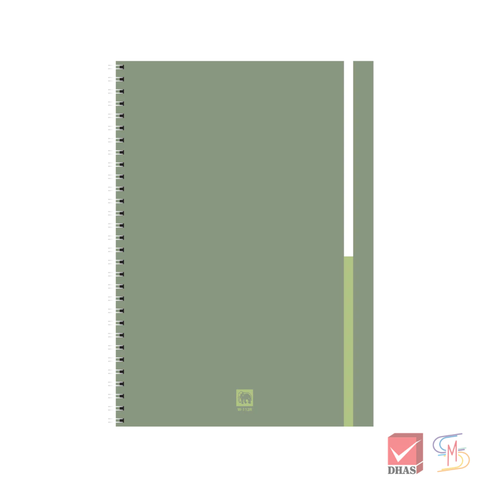 Elephant ตราช้าง สมุดริมลวด A5 60G 40S W-112R  (คละสี) จำนวน 1 เล่ม - รูปที่ 4