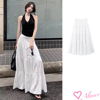 ✨จัดส่งทันที✨กระโปรงยาวสีพื้น มีซิปข้าง ผ้าอย่างดี ดีเทลแต่ง…