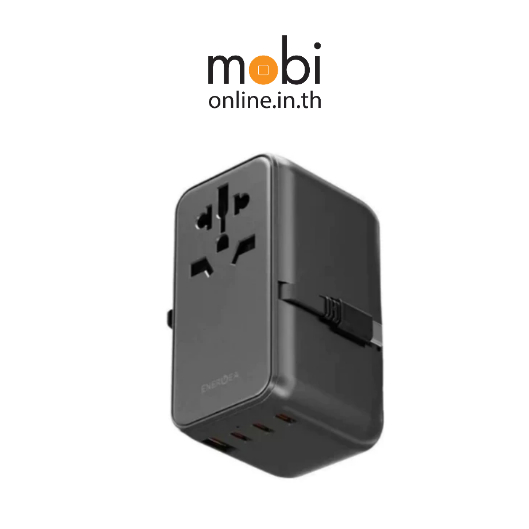 หัวแปลงปลั๊กไฟ Energea TravelWorld Adapter G85 With Cable  1A3C - Gunmetal