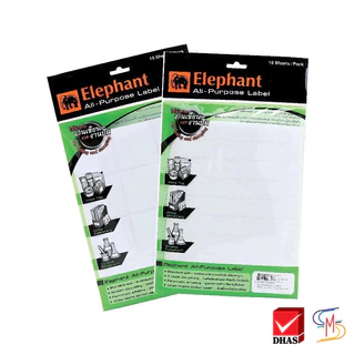Elephant ตราช้าง กระดาษสติ๊กเกอร์ แล็บสติ๊กเกอร์ จำนวน 15 แผ่น/ถุง