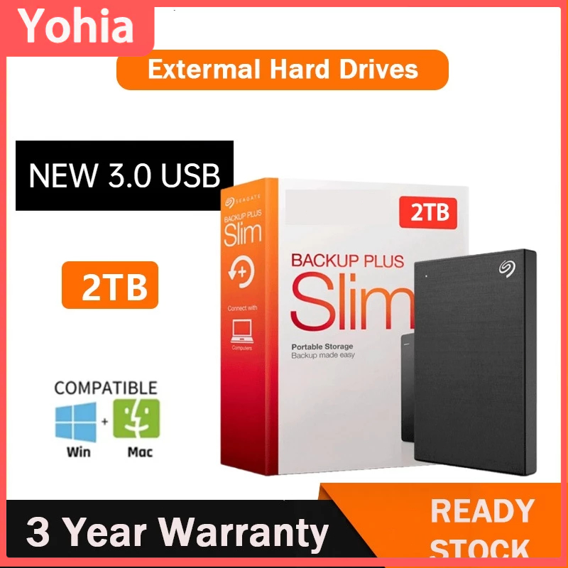 External Harddisk 2TB ฮาร์ดดิสก์แบบพกพา Hard Drives HDD 2.5 USB3.0 ฮาร์ดไดรฟ์คุณภาพสูง Harddisk Exte