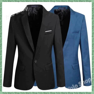 เบลเซอร์ผู้ชาย Men's Blazers เสื้อสูททางการของผู้ชาย สไตล์ลำลองสำหรับธุรกิจ กระชับพอดี