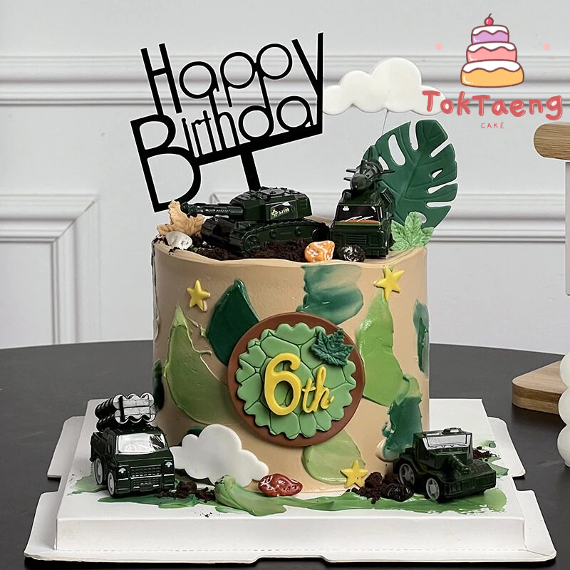 โมเดล ตุ๊กตา ทหาร รถถัง เครื่องประดับ วันเกิด แต่งเค้ก - รูปที่ 3