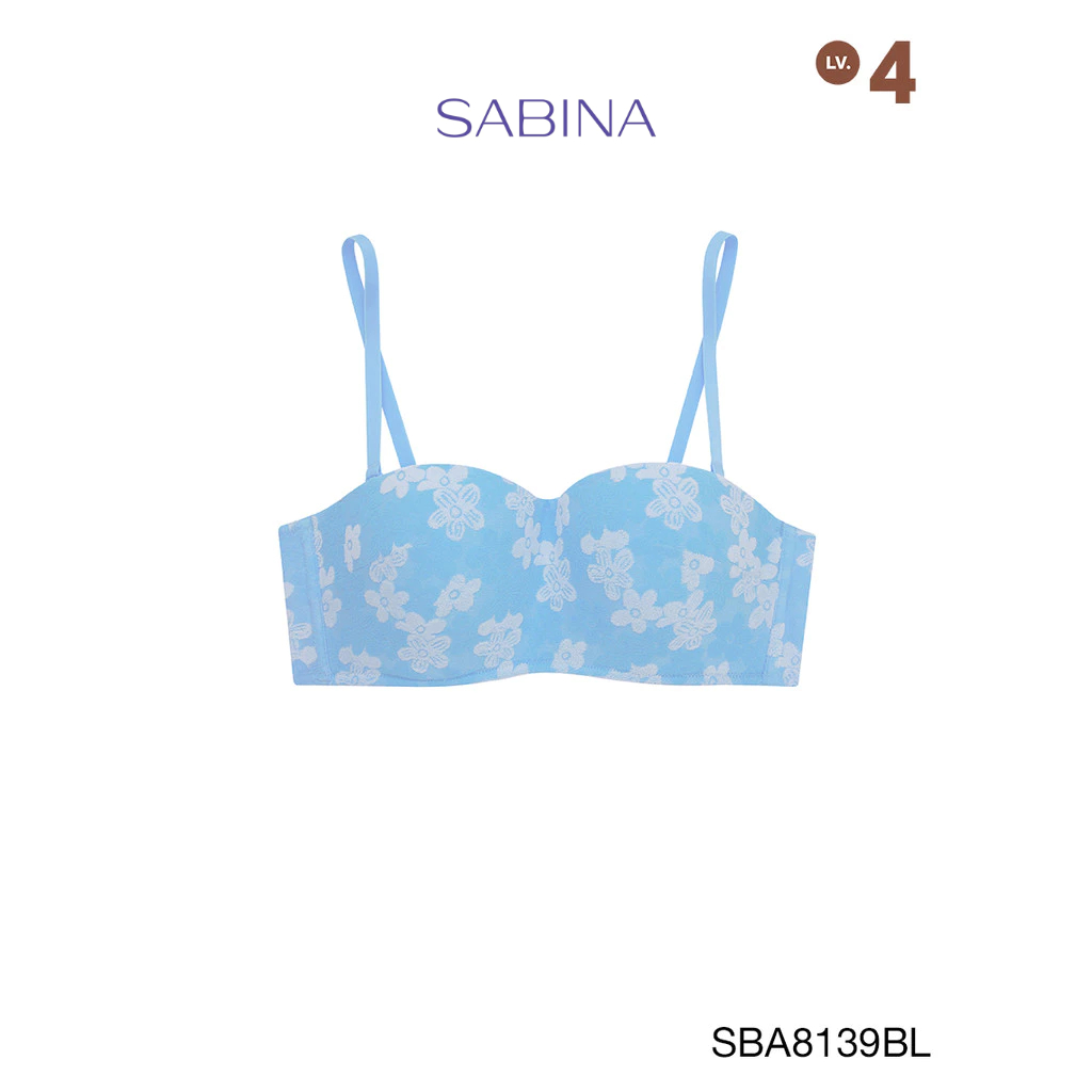 Sabina เสื้อชั้นใน มีโครง Body Bra The Series (เกาะอก) รุ่น Doomm Doomm รหัส SBA8139BL สีฟ้า