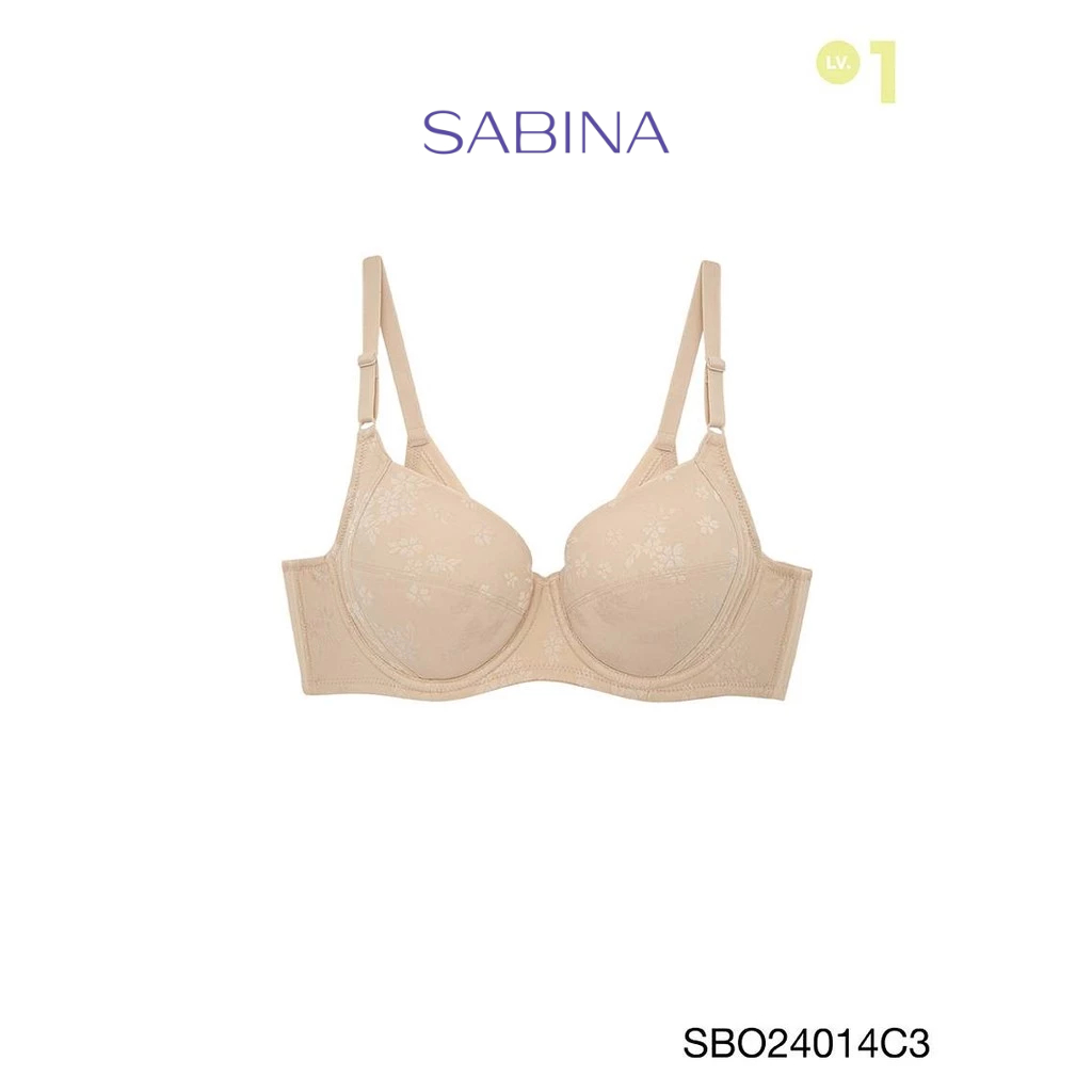 Sabina Function Bra Level 1 เสื้อชั้นใน  มีโครง รหัส SBO24014C3 - สีเนื้อเข้ม