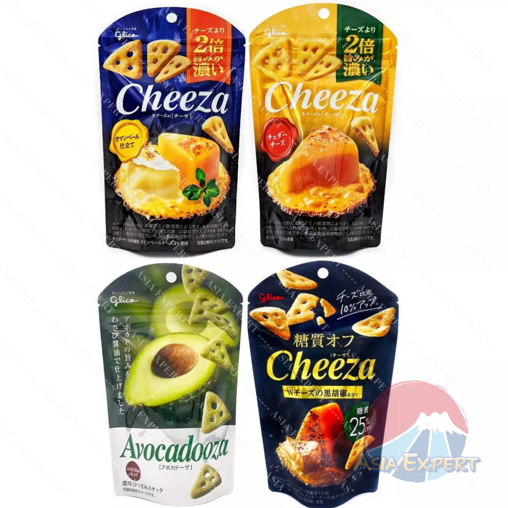 Glico Cheeza Cracker 40g 4รส แครกเกอร์ชีสเข้มข้นรูปสามเหลี่ยมสุดซ่า