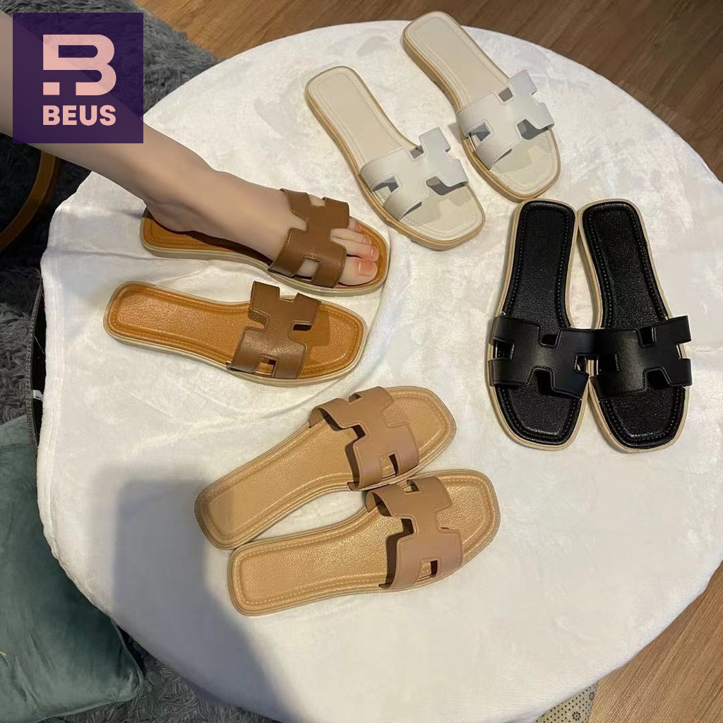 Beus รองเท้าแตะผู้หญิงยางนิ่ม รุ่น AI แบรนด์เนมยอดนิยม แฟชั่นรุ่นล่าสุด รองเท้าแตะผู้หญิง รองเท้าแฟช