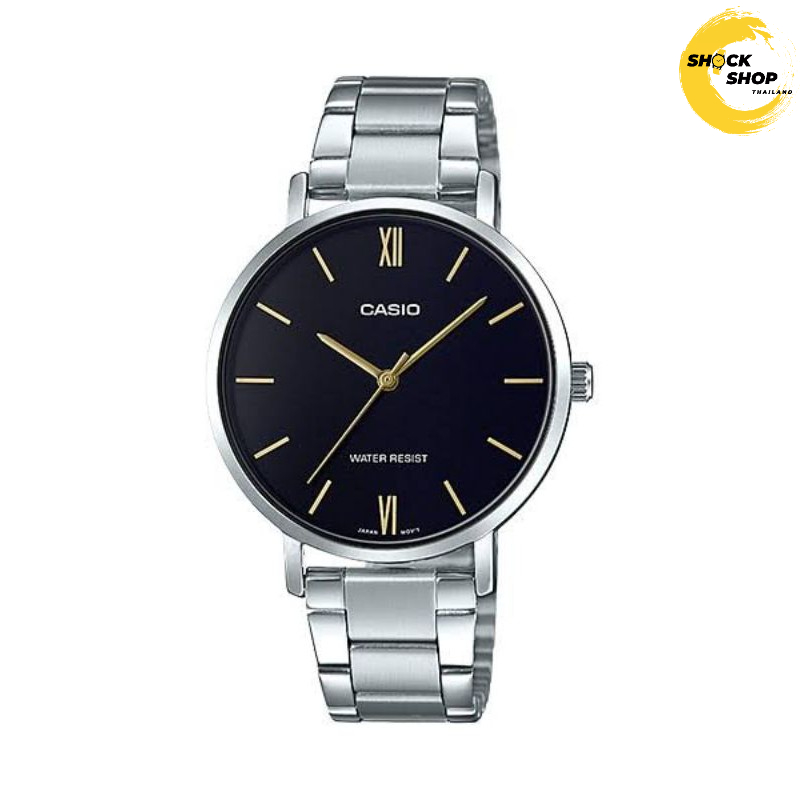 CASIO นาฬิกาผู้หญิง รุ่น LTP-VT01D-1B วัสดุสเตนเลสสตีล สีดำ คาสิโอ