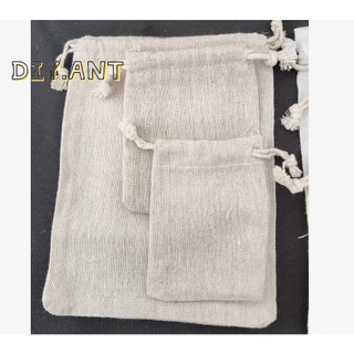 ถุงผ้า สีครีม ผ้าดิบ ใส่เครื่องหอม ใส่ของ มีหลายขนาด (สินค้าพร้อมส่ง)