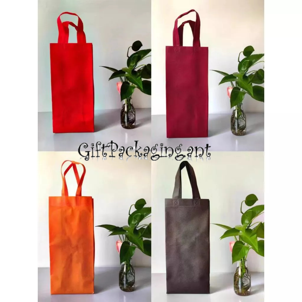 พร้อมส่ง ถุงผ้าไม้ทอ ถุงหูหิ้ว ถุงใส่ขวดไวน์ กระเป๋าผ้า พร้อมส่งในไทย