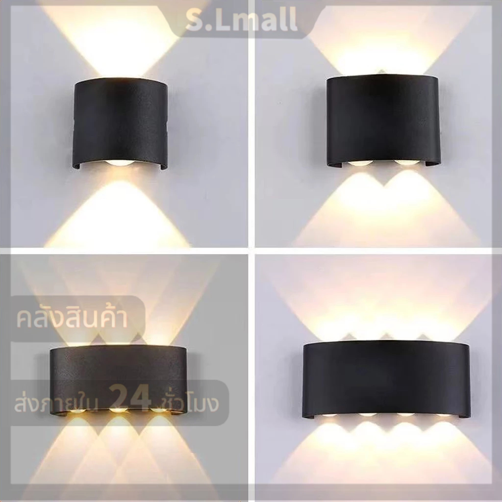 【รับประกัน10ปี】ไฟติดผนัง led IP65 กันน้ำ โคมไฟภายนอก 2W/10W/8W/6W/4W หลอดไฟติดผนัง สำหรับกลางแจ้ง สไตล์โมเดิร์น สําหรั