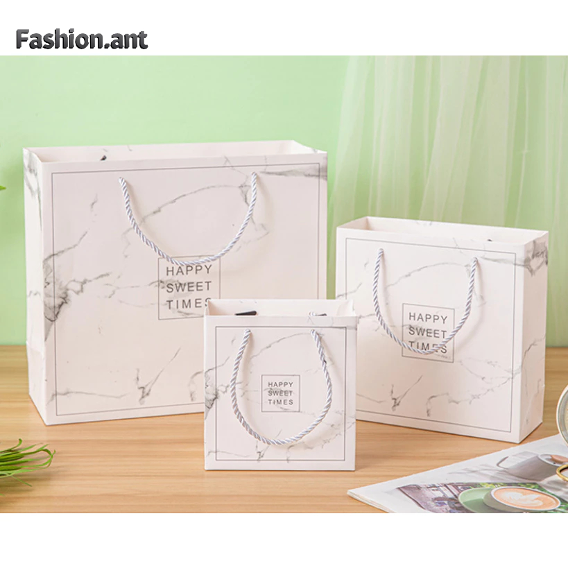 ✅พร้อมส่ง✅ถุงกระดาษสวย ลายหินอ่อน ใส่ของขวัญ หรือ ของชำร่วย ถุงใส่ของDIY