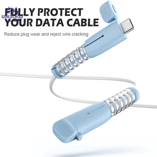 Charger Protector ซิลิโคนป้องกันสายเคเบิลข้อมูลเหมาะสำหรับ IP Android TYPE C ฝาครอบป้องกันสายเคเบิลข้อมูล Data Cable