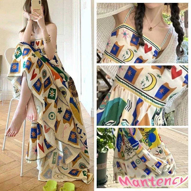 ชุดพิมพ์ลาย Graffiti ชุดเดรสกระโปรงสตรีเซ็กซี่ ชุดเดรสแขนกุดขนาดใหญ่-MTY - รูปที่ 5