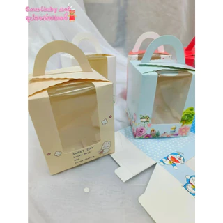 🍰BY🍰กล่องเค้ก น่ารัก สำหรับใส่คัพเค้ก 1PCS