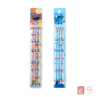 (แพ็ค 4) Master Art ดินสอ ดินสอดำ 2B และ HB ลาย Stitch ลิขสิทธิ์แท้ จำนวน 4 แท่ง