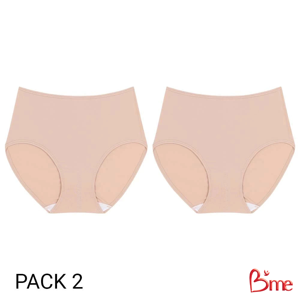 B'me กางเกงในอนามัยรุ่น(แบบกลางวัน) ME7072 (แพ็ก2) สีดำ สีนู้ด