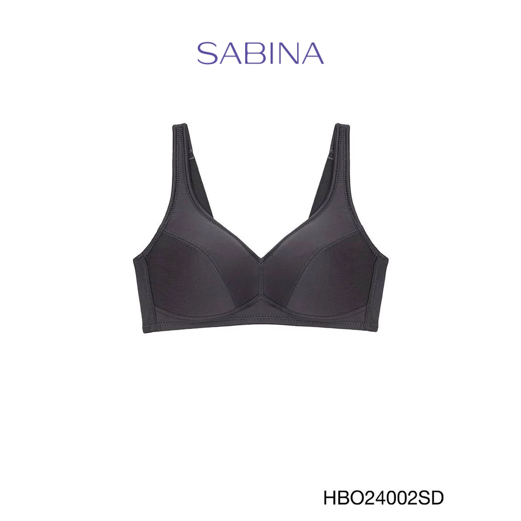 Sabina Habpy Adult Level 1 เสื้อชั้นใน ไร้โครง รหัส HBO24002SD - สีเทาเข้ม