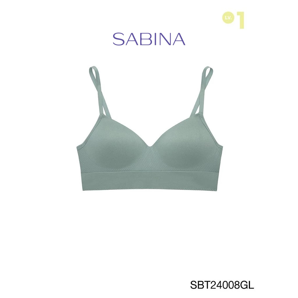 Sabina  Soft and Cozy เสื้อชั้นในไร้โครง รหัส SBT24008GL - สีเขียวอ่อน